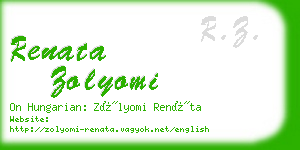 renata zolyomi business card